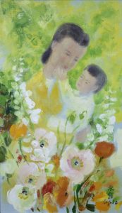 Findlay Galleries Le Pho woman and child maternity original painting
