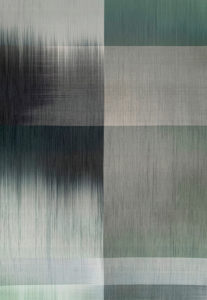 Ptolemy Mann Findlay Galleries Abstract Woven Work Cross sTitch Grey Green Pattern