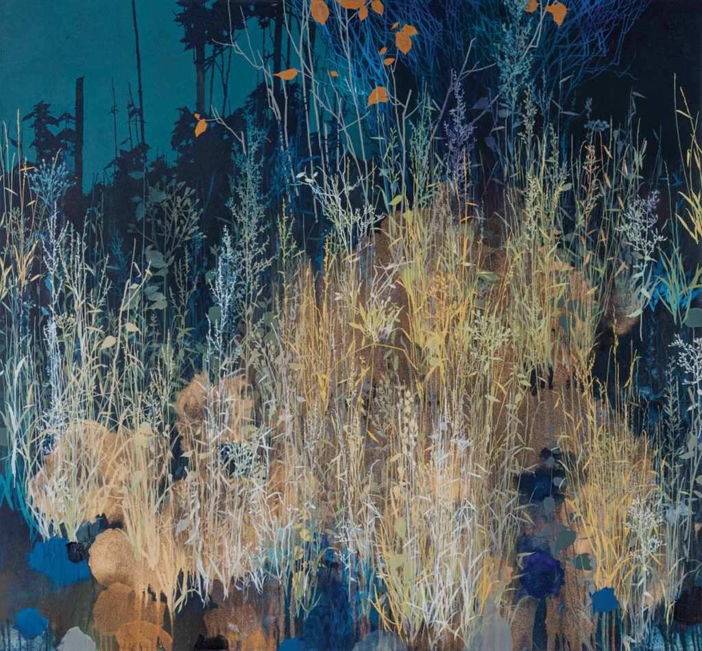 Henrik Simonsen Contemporary Painting Dark Blue Winter