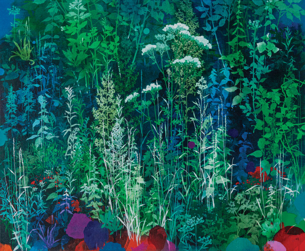 Henrik Simonsen Contemporary Painting Red Soil Green Blue