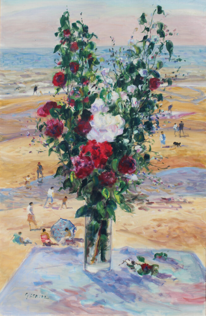 Gaston Sebire Large Flower Painting Post impressionism